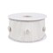 HGTV Home Collection Metallic Buttons Double Fused Dupioni Ribbon, Ivory, 3 in